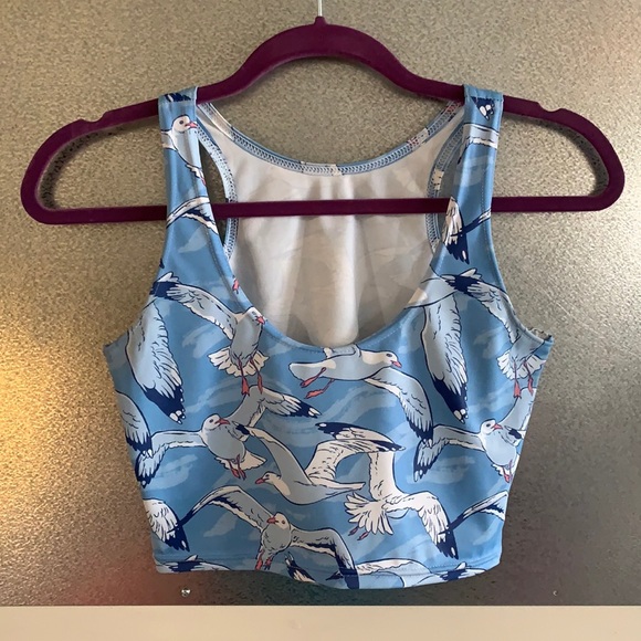Blackmilk Tops - Blackmilk Seagulls Reversible Crop S